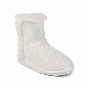 TRUE CRAFT WHITE GLITTER POLLY BOOTIES ❄️⛸